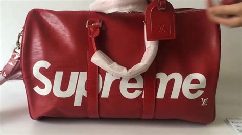 supreme louis vuitton duffle bag fake|louis vuitton wallet supreme.